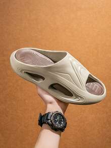 Autumn/Winter Warm Anti-Slip Indoor Slippers, Christmas & Halloween Deer & Christmas Tree Embroidery Warm House Slippers - Brown - View 3