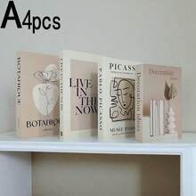 3/4 buc Cărți decorative realiste, Cărți decorative de lux, Decor pentru sufragerie, Decor pentru casă, Cărți pentru măsuța de cafea, Cărți decorative moderne și elegante, Decor pentru casă, Decor de sărbători, Recuzită pentru ședințe foto, Decor pentru atmosferă de cafenea/hotel, Cărți false - o marime - Vizualizare 3