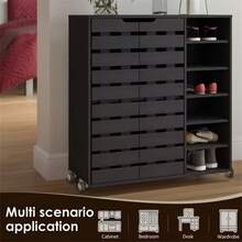 12pcs (4 Silent Wheels + 8 Screws) Drawer Furniture Casters, Durable, Quiet, And Smooth 1.25-Inch Silent Side-Mounted Wheels, Metal Surface Industrial Flat Bottom Casters, Modern Aesthetic Furniture Casters, Industrial-Grade Flat Bottom Casters - Rubber Directional Wheel - View 4