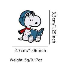 SNOOPY 1件欧美电影动画史努比胸针，可爱卡通动物胸针，新年礼物，情人节礼物，复活节礼物【款式随机】 - 彩色 - 查看 10