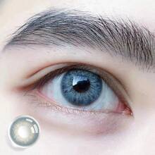 MESIRU 1 Pair Soft 14.0mm Suitable For Daily Wear. Annual Disposable Cosmetic Lenses - Blue - View 4