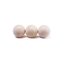 Swedish Stickhandling Balls - Unfinished Hardwood No - Bounce Floorball Training Equipment - 2 - Inch Diameter 3 - Pack - 3-pack - View 1