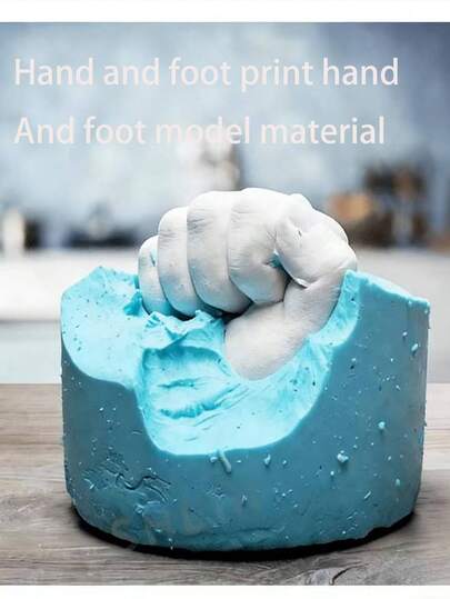 3D Couple Handprint & Footprint Molding Kit, 100g/200g/400g/600g/800g, DIY Casting Powder For Making Personalized Keepsake Gifts For Adults, Couples, Families, Perfect For Valentine's Day, Mother's Day, Christmas, Thanksgiving, Back To School With Friends