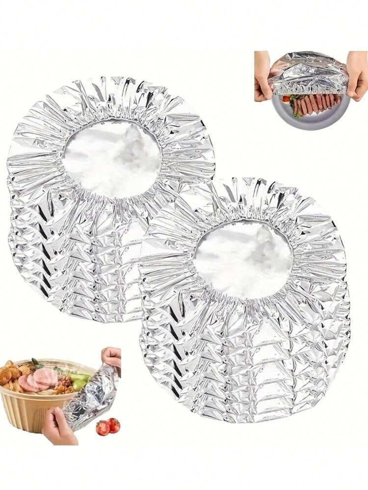 1/10/50-Pack Aluminum Foil Heat Insulation Covers, Suitable For Kitchen And Dining Table - Reusable, Keeps Food Warm And Fresh, Ideal For Picnics, Camping, And Home Use; Camping Food Heat Cover | Reusable Food Preservation Wrap, Food Wrap For Autumn And Winter, For Storing And Keeping Food Fresh During Halloween/Christmas - Multicolor - View 1