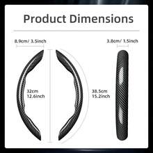 Hocasen For Segmented Carbon Fiber Steering Wheel Cover Sporty Style Non-Slip Comfortable Grip 2 Pieces/3 Pieces Set Options Quick-Install Design All-Season Compatibility For Tiguan/Golf/Polo/Passat/Jetta/ID.3/ID.4/Atlas/Teramont/Taos/T-Cross/Taigo/Touran/Multivan/Caddy/Amarok/Crafter/Transporter/Gol/Virtus/Voyage/Nivus/Touareg/ID.5/ID.7/ID. Buzz Black Blue Silver Red White - Sectional Carbon Fiber Steering Wheel Cover - View 12