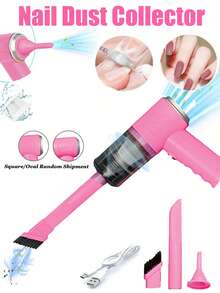 Mini Portable Nail Dust Vacuum Cleaner, Wireless Handheld Nail Dust Cleaning Vacuum Cleaner, 3-In-1 Handheld Vacuum Cleaner Suitable For Nails, Manicure, Car, Office And Home Cleaning - Multicolor - View 1