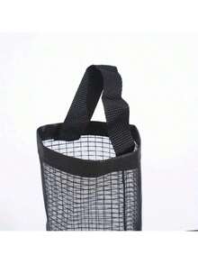 1pc Hanging Trash Bag Holder, Plastic Bag Dispenser, Mesh Hanging Storage Organizer, Foldable Breathable Washable Hanging Mesh Trash Bag Organizer, Household Kitchen Supplies - View 5