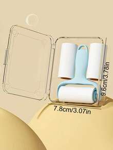 1/2Pcs Mini Lint Roller With Replaceable Sticky Sheets, Compact And Portable, Removes High-Adhesion Hair (Including Cat Hair) - Regular Model - View 2