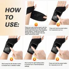 1pc Wireless Electric Wrist Massager With Heating & Vibration, Wrap-Around Design For Hand & Joint Fatigue Relief Massage Pad - View 11