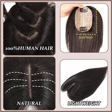 VADES Human Toppers & Bangs - 04 Nâu đậm - Xem 4