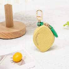 CHARM INFINITE Móc khóa túi xách hình trái cây mini bằng da, mặt dây chuyền túi xách sang trọng dễ thương, phụ kiện trang trí thời trang, quà tặng móc khóa sáng tạo cho phụ nữ, ví đựng tiền xu mini, ví nhỏ, ví đựng tiền xu, phụ kiện dành cho giáo viên, ví dễ thương. - Nhiều màu - Xem 5