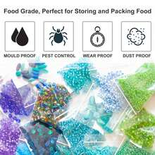 100pcs/Pack Transparent Plastic Resealable Glass Paper Bags, Self-Sealing Bags - White - View 6