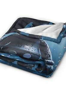 Kawss Kawaii Kaw Blanket Luxury Anime Flannel Blanket - Ultra Soft Cartoon Print, The Perfect Gift For Any Occasion, Christmas, Birthday, For Home, Camping & Travel Use - 黑色 - 查看 6