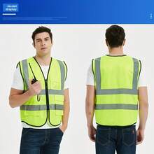 High-Quality Product[Multi-Pocket Reflective]Reflective Vest, Safety Running And Cycling, Multi-Pocket Reflective - 深綠色 - 查看 6