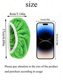 6/12 Pieces Of Reusable Ultra-Fine Fiber Green Mop Pad - Super Absorbent And With Elastic Band Design, Wet/Dry Cleaning Cloth, Suitable For Hardwood Flooring, Tile And Sub Adhesive Flooring, Can Be Installed With Standard Mop - green - 查看 3