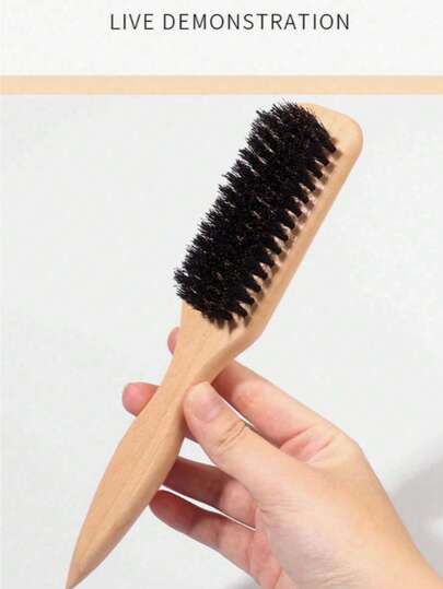 1pc Unisex Hair Comb And Beard Brush, Professional Fragrance-Free Hairstyling Comb, Slick Back Smoothing Brush For Thick And Thin Hair, Gradient Barber Clipper Cleaning Comb, Portable Hair Styling And Grooming Tool For Home And Travel, Great For National Day, Bathroom, Scalp Massage, Back To School, Travel Vacation And Daily Life, Holiday Gift For Family And Friends