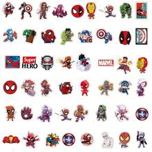 Marvel 50/10 miếng dán hoạt hình Avengers, nhãn dán trang trí chống thấm nước cho sổ tay, ván trượt, điện thoại, xe đạp. - Nhiều màu - Xem 5
