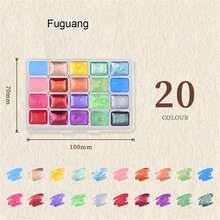 20/24色金属水彩颜料套装，全新便携盒装，含珠光固体水彩颜料，艺术绘画用品 - 套裝 - 查看 16