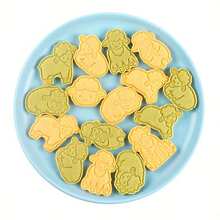 8pcs, Little Sheep 3D Cartoon Cookie Cutters, Pressable Baking Molds For Cookie, Cake, And Other Pastries - Pink - View 5