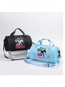 1pc "Gymnastics Girl" Graphic Shoulder Bag - Adjustable Strap And Top Handle, Fabric Mini Bag | 4 Styles And Multiple Colors Available, Multifunctional Small Gym Bag For Fitness/Dance/Commute/Outdoor | Casual Minimalist Handbag | Perfect Gift For Friends/Family/Loved Ones - Ideal Holiday & Back-To-School Gift For Fitness Enthusiasts,New Year's Gift, Valentine's Day Gift - Multicolor - View 4