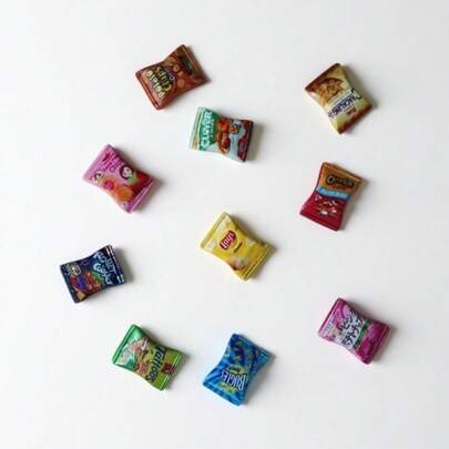 8件套冰箱贴，糖果零食袋树脂冰箱贴装饰，个性化厨房冰箱贴，创意照片墙贴，可爱装饰贴纸，适用于冰箱、办公室白板、储物柜、厨房装饰、家居装饰，情人节礼物，送给亲朋好友的礼物