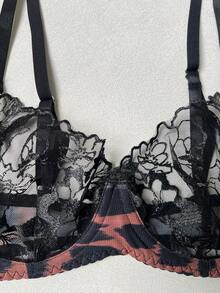 Leopard Print Embroidered 5-Piece Sexy Lingerie Set For Women, Includes Garter Belt, Gloves And Stockings, Intimate Sleepwear - Brown - View 7