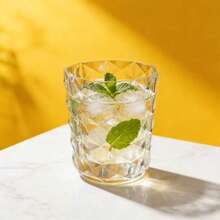 Transparent Diamond-Patterned Water Cup, Acrylic Beverage Cup, Shatterproof And Durable, Diamond-Patterned Cold Drink Cup, Multifunctional Diamond-Patterned Cup With Storage Holder - Clear - View 6