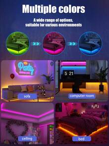 5V USB LED Light Strip, Self-Adhesive TV Backlight, Suitable For Home Wall, Room, Stairs, Corridor And Christmas Decoration - Multicolor - View 5