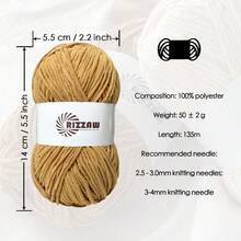 4pcs 2mm Diameter Polyester Chenille Yarn, Soft Material Suitable For Crocheting/Knitting Scarves, Hats, Handbags And Other DIY Crafts - 4pcs - View 2