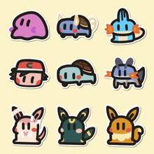 100pcs Cute Stickers, Retro Style Stickers, Art Creation, Children's Gift, Suitable For Bicycle, Guitar, Notebook - Multicolor - View 3