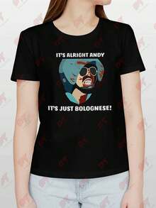 Hot Fuzz Its Just Bolognese Movie Quote Tee - Black - View 1