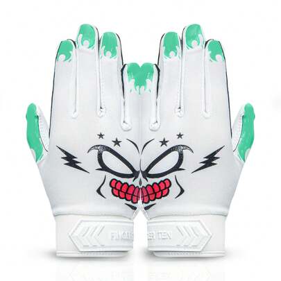 FINGER TEN Youth Receiver Gloves, Non-Slip Palm & Super Sticky Grip Football Gloves For Kids & Boys Girls, Breathable Training For Ideal Sports Gift