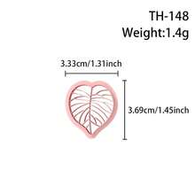 塑料聚合物粘土切割器 & 叶子形状，精细纹理 - DIY 手工艺品，带有精确切割边缘，适用于手工粘土、珠宝珠子、树脂饰品 - 聚合物粘土艺术用品模具（兼容 DIY 套件） - TH148 - 查看 11