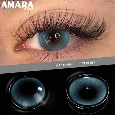 AMARA 1 Pair Natural Light-Colored Lenses , Brown/Gray Lense Yearly Use