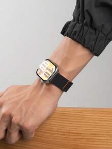 1条荔枝纹硅胶磁吸表带，兼容华为Watch Fit 1/Fit 2/Fit 3/Fit 4/Fit 4 PRO智能手表/健身追踪器 - 彩色 - 查看 2