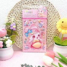 可爱的小熊兔子软肚皮捏捏贴纸 - 彩色 - 查看 2