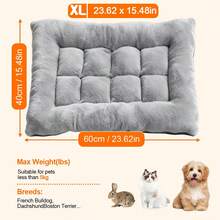 All-Season Orthopedic Pet Pad: Ultra-Thick Warm Plush & Breathable Polyester Core - Oversized Flat Mat Relieves Joint Pressure For Senior Dogs. Easy To Clean & Foldable, Fits Standard & XL Dog Crates. - Grey - View 13