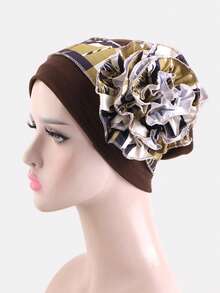 1pc Women's Side Bun Headscarf Cap, Chemo Cap, Maternity Cap, Hair Care Cap, Suitable For Daily Use - Multicolor - View 6