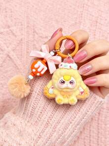 新款可爱大耳朵心形钥匙扣，时尚卡通配饰包包挂饰，钥匙圈（精美独立包装） - 彩色 - 查看 4