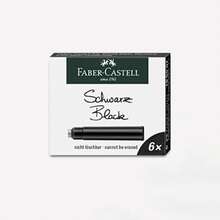 Cartuchos de tinta para pluma estilográfica Faber-Castell, 6 uds., accesorios de recarga estándar europeo, tinta negra y azul 7ZRX - Negro - Ver 2