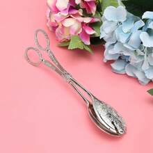 1 chiếc kẹp gắp salad bằng kim loại bạc, kẹp phục vụ bánh tự chọn sang trọng cho tiệc tùng, dụng cụ ăn uống đa năng. - Nhiều màu - Xem 7