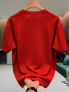 Basic Unisex/Women's/Men's Caramel Shirt - Road To The Hexa (Brazil's Sixth World Cup Title) - Short Sleeve T-Shirt - Summer Fashion - Brazilian Football - Cotton - World Cup Brazil - 紅色 - 查看 2