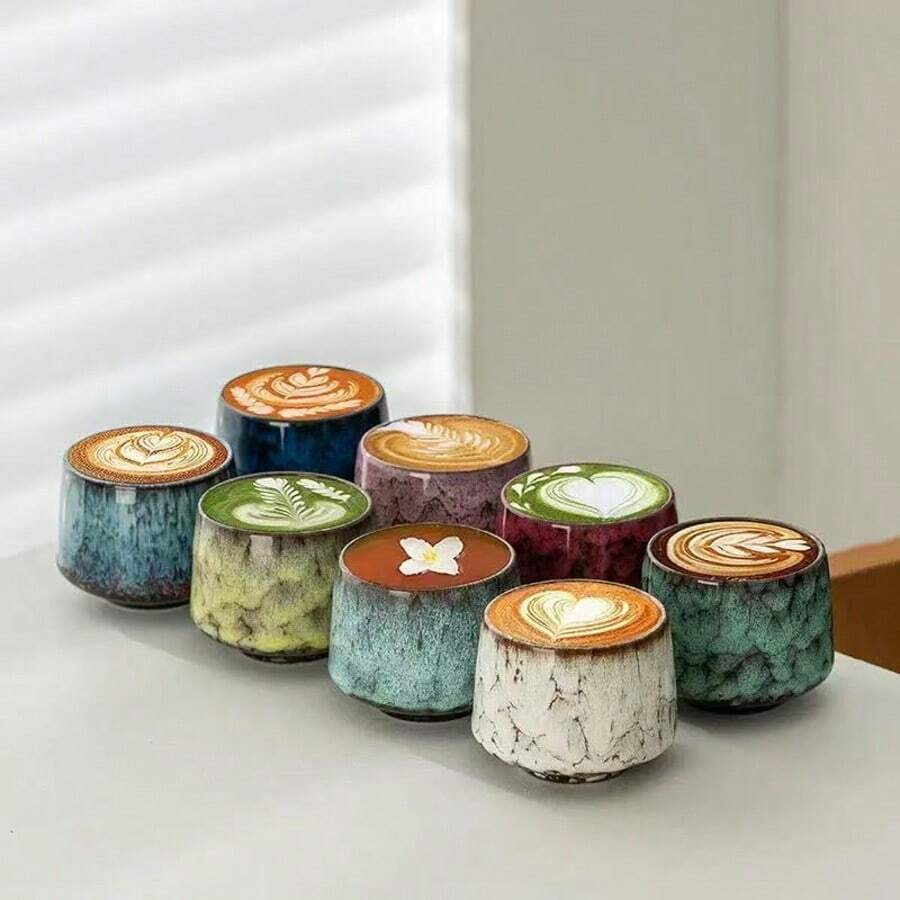 200ml Ceramic Crackle Glaze General's Cup, Coffee Mug - Multicolor - View 1