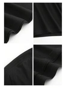 Camiseta de Halloween para Hombre y Mujer con Estampado de Sombrero de Bruja, Murciélago y Calabaza - Mezcla de Algodón Suave, Corte Holgado, Blanco y Negro, Atuendo Casual para Fiesta de Halloween, Camiseta de Halloween, Camiseta para Hombre, Camiseta Divertida, Camiseta Humorística para Hombre, Camisa para Hombre, Camiseta Estampada para Hombre, Camiseta Divertida para Hombre, Camiseta Estampada para Hombre, Ropa, Camiseta Divertida para Hombre, Camiseta para Hombre, Camiseta Divertida. - Negro - Ver 4