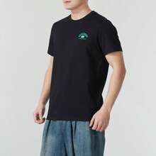 Skechers Unisex Crew Neck Short Sleeve T-Shirt, Loose Fit Casual Top L225U070-0018 - Black - View 1