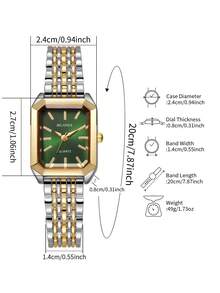 5pcs/Set Women's Gift Watch With Square Minimalist Dial, Fashionable Casual Quartz Wristwatch + Butterfly Bracelet (Watch Box Not Included) - Multicolor - View 5