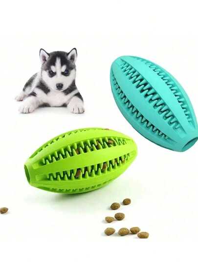 Pet Dog Chew Toys Teeth Cleaning Snack Ball Pet Dog Toy Ball, Puzzle Toys, Rubber Ball Chew Toy For Small Dogs Dental Cleaning Ball Pet Food Feeder Silicone Ball Toy, Rubber Super Tough Interactive Bouncy Pet Supplies,For Chewing And Dental Cleaning, Dog Accessories, Dog Toys, Dog Ball, Pets, Happy Puppy, Happy Feeding, Puppy