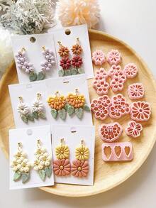 Plastic Polymer Clay Cutters & Flower Shape - DIY Crafting With Precise Cutting Edges For Handmade Clay, Jewelry Beads, Resin Charms - Molding Die For Polymer Clay Art Supplies (Compatible With DIY Kits) - TH143 - View 1