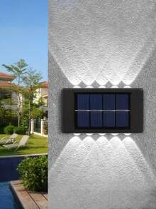 2/1pc 10 LED Solar Powered Outdoor Wall Light With Motion Sensor, Up & Down Lighting For Garden, Villa, Courtyard Decor - Multicolor - View 4