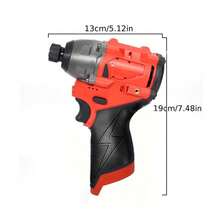 searvgrh 1/4 Inch Impact Driver, Cordless Machine, Brushless Motor, Convenient And Compact, Suitable For Home Decoration - Red - View 3